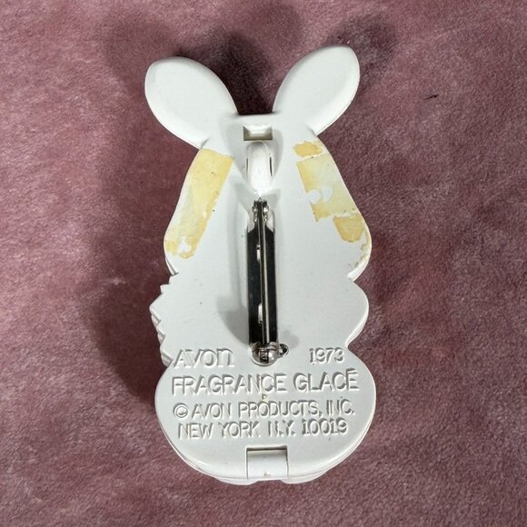 Vintage Avon 1973 Funny Bunny Pin Pal Fragrance Glacé Brooch - Picture 9 of 13